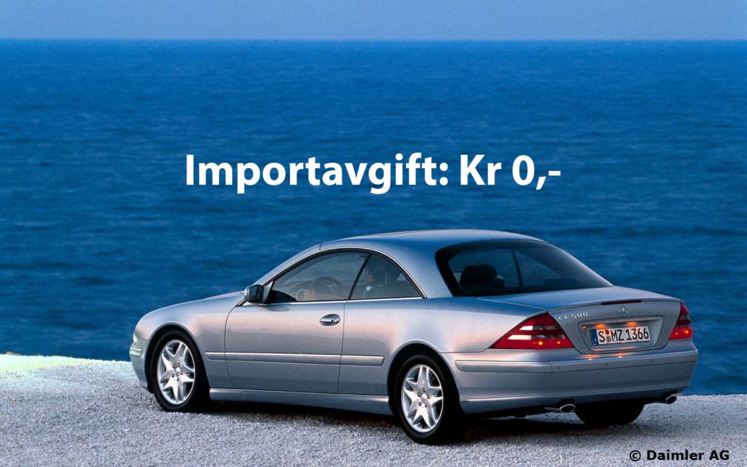 Nå kan 1999-modeler snart importeres avgiftsfritt